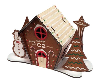 Self-Standing Gingerbread House Print Out