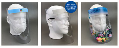 Disposable Plastic Face Shield Examples