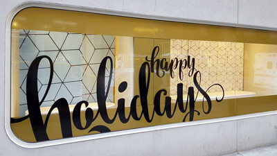 Lladro Holiday Window Vinyl